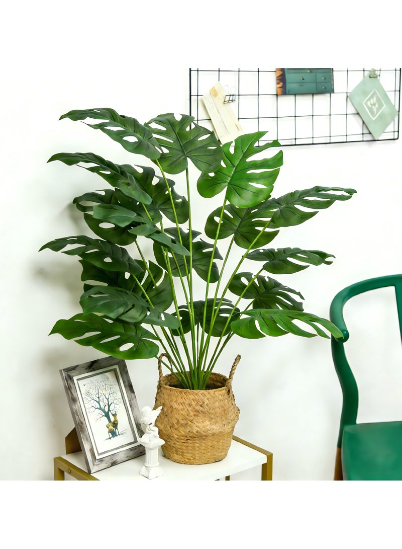 NNEWVANTE Fake Plants Large Artificial Monstera Faux Potted Plants Indoor Tall for Outdoor Living Room House Floor Front Porch Tree Decor - Image 5